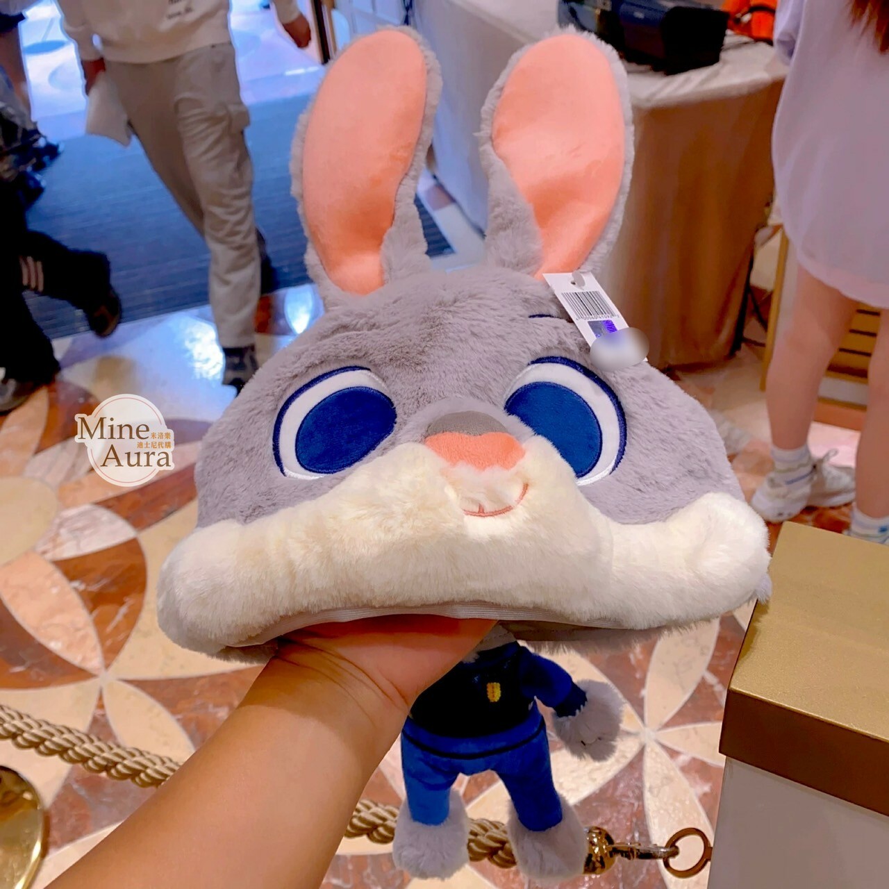哈茱蒂 Judy 兔 大頭小身體絨毛 造型帽 帽子 頭套 動物方城市 Zootopia -上海迪士尼樂園