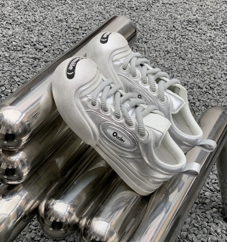 <秋冬新款> OUDER 開口笑 金屬銀灰 OUD010YIN