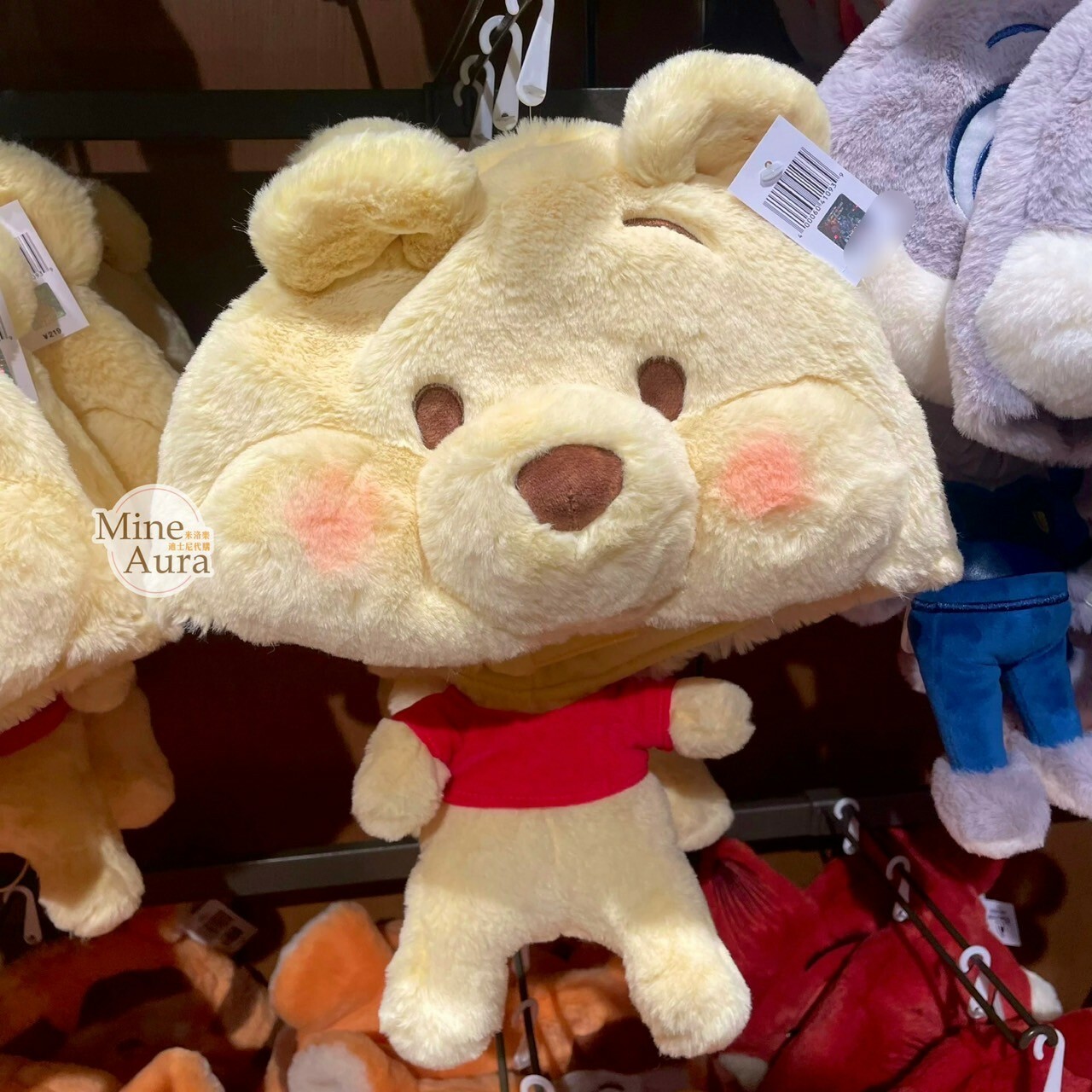 小熊維尼 Winnie the Pooh 大頭小身體絨毛 造型帽 帽子 頭套 -上海迪士尼樂園