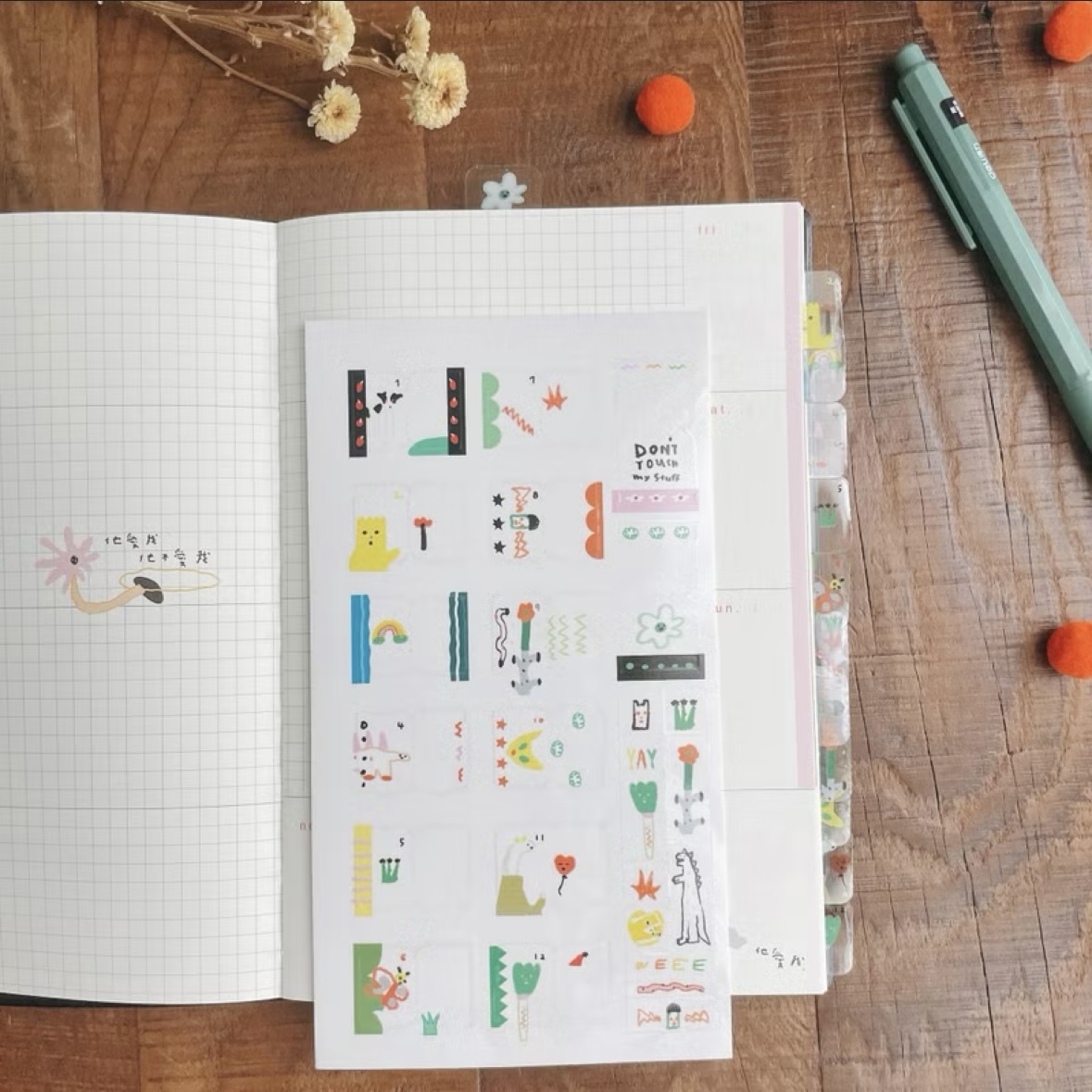 馬卡龍腳趾 月份索引透明貼紙｜馬卡龍腳趾