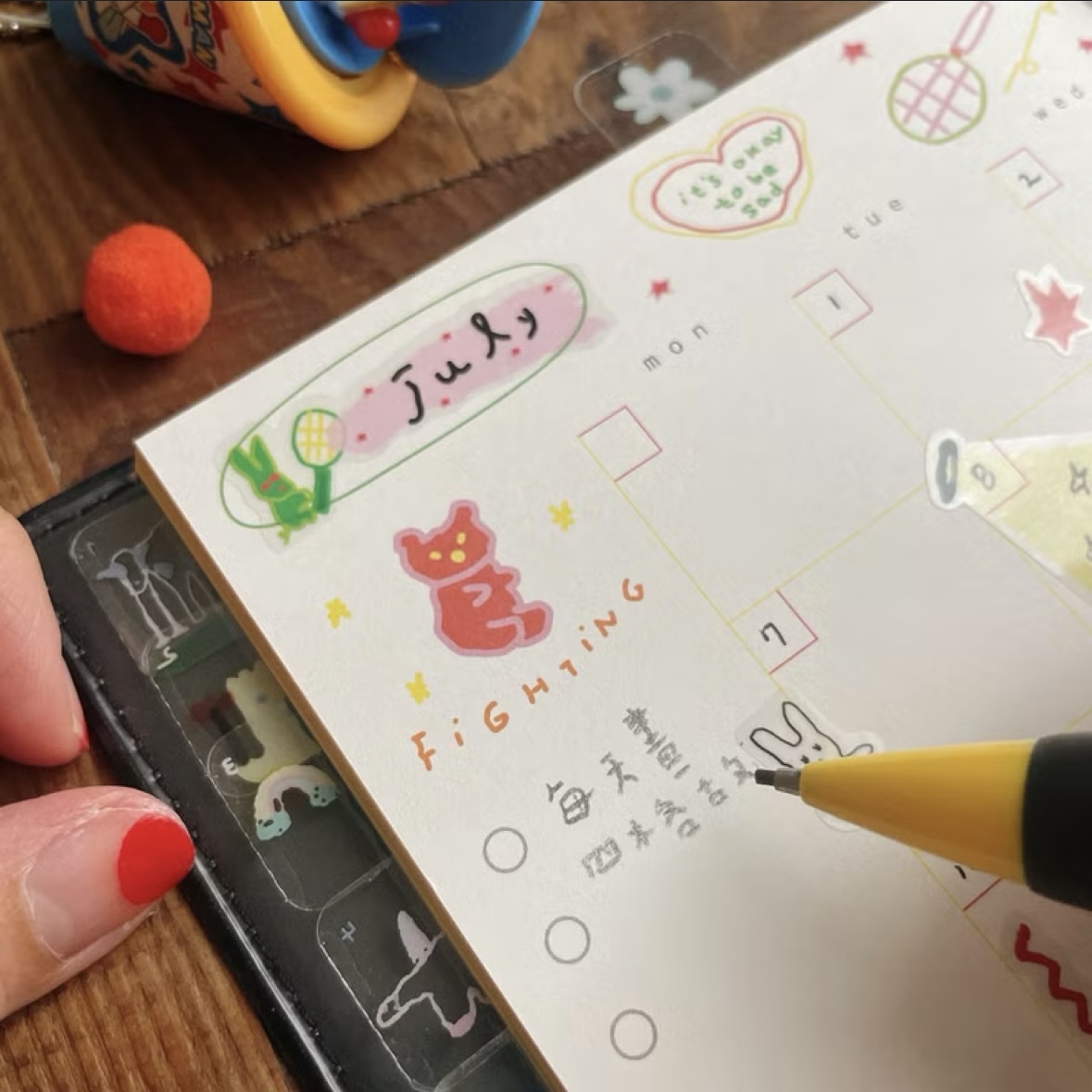 馬卡龍腳趾 月份透明貼紙｜馬卡龍腳趾