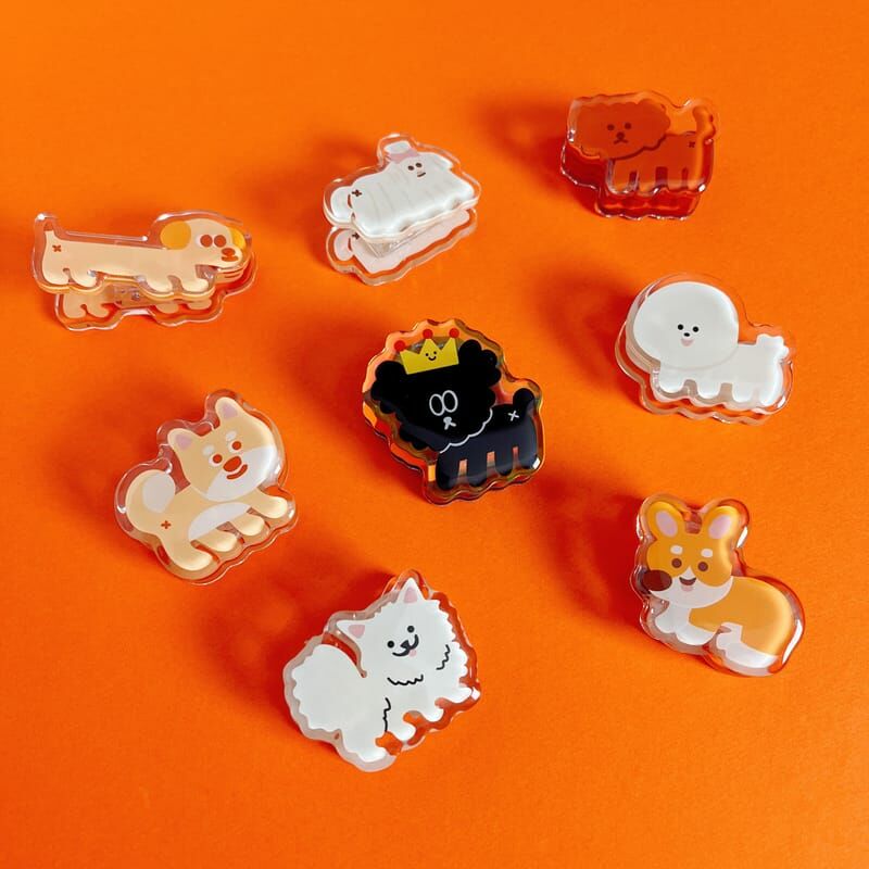 狗狗系列 壓克力夾 盲抽 全8種｜微醺斑比