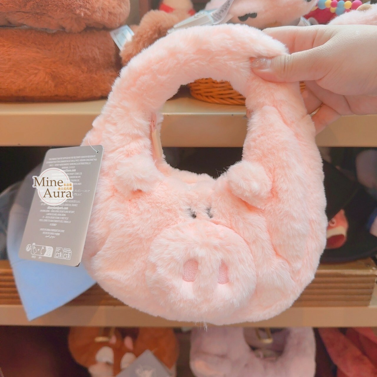 萌動秋日系列 火腿豬 Ham 大臉 絨毛 手提包 月亮包 玩具總動員 Toy Story -香港迪士尼樂園