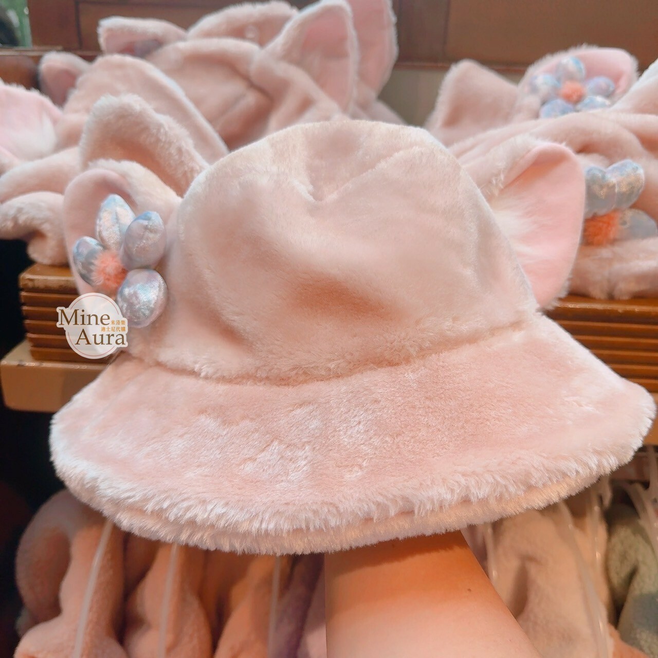 玲娜貝兒 Lina bell 立體耳朵造型 人造毛皮 漁夫帽 帽子 -香港迪士尼樂園