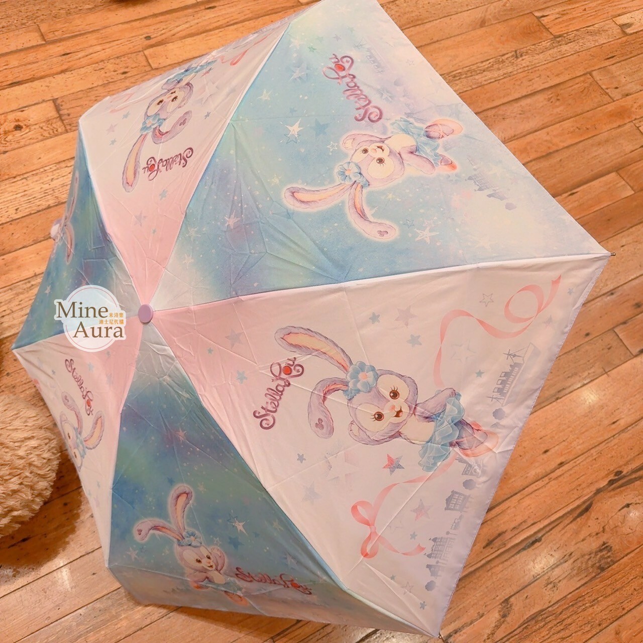 史黛拉露 星黛露 StellaLou 經典圖案 折疊傘 晴雨傘 + 吸水傘套 -香港迪士尼樂園