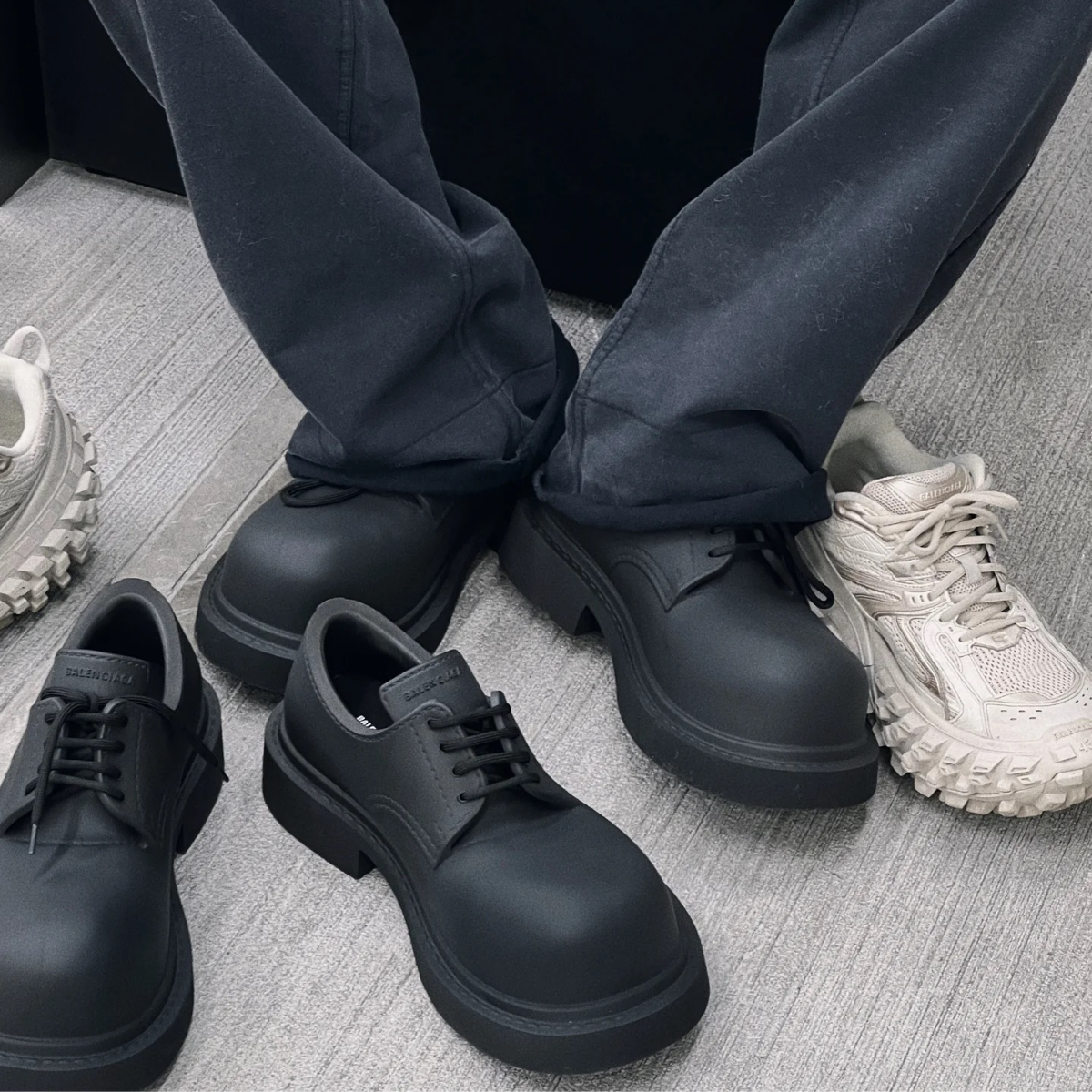 【NICE 歐美日韓代購】 上海經銷商 Balenciaga/巴黎世家 Steroid EVA 圓頭系帶 米奇德比鞋🔥