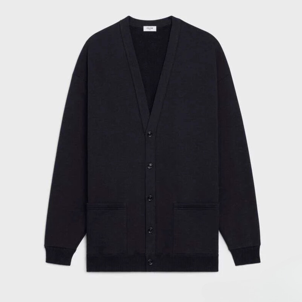 【NICE 歐美日韓代購】長袖 針織外套 上海經銷商 CELINE/賽琳 背後字母印花Logo單排扣針織外套 秋冬必備