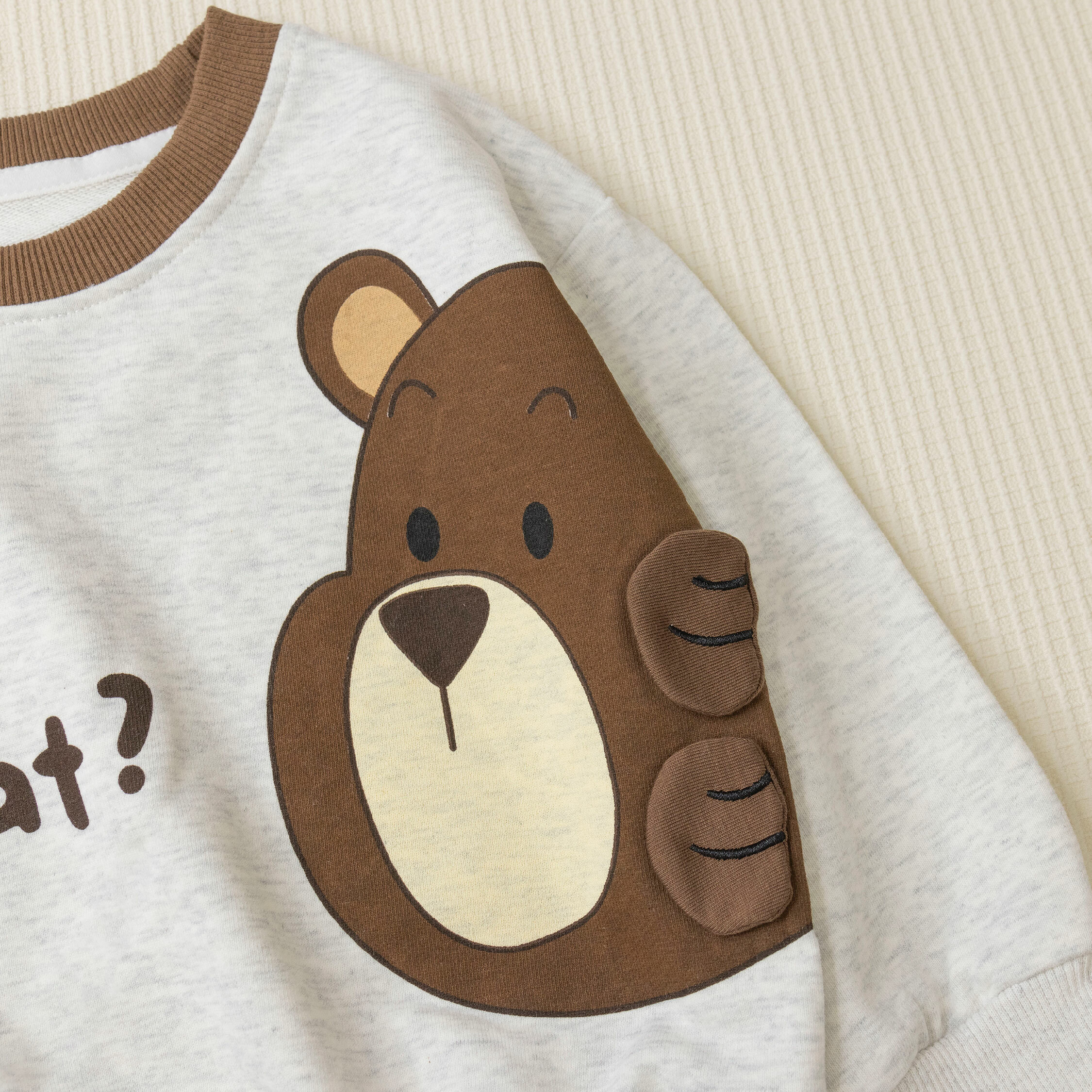 【H45186】熊熊玩捉迷藏立體造型上衣