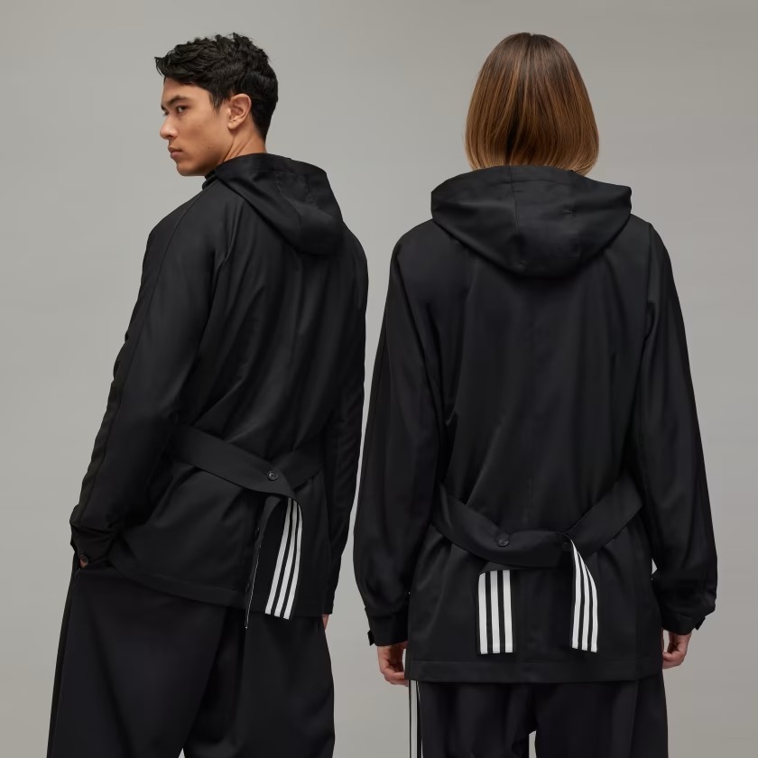 【 Y-3 REF WO HOOD TOP 精紡羊毛連帽外套 - 黑  】