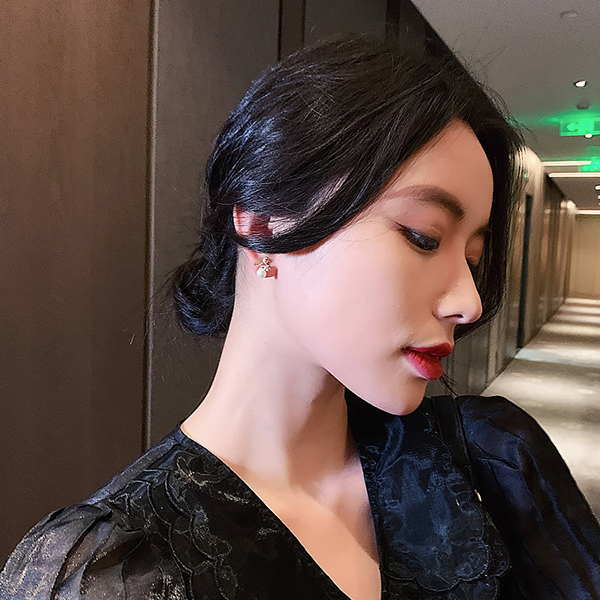 韓國JK 新款氣質仙氣小鳥珍珠耳釘 J0433