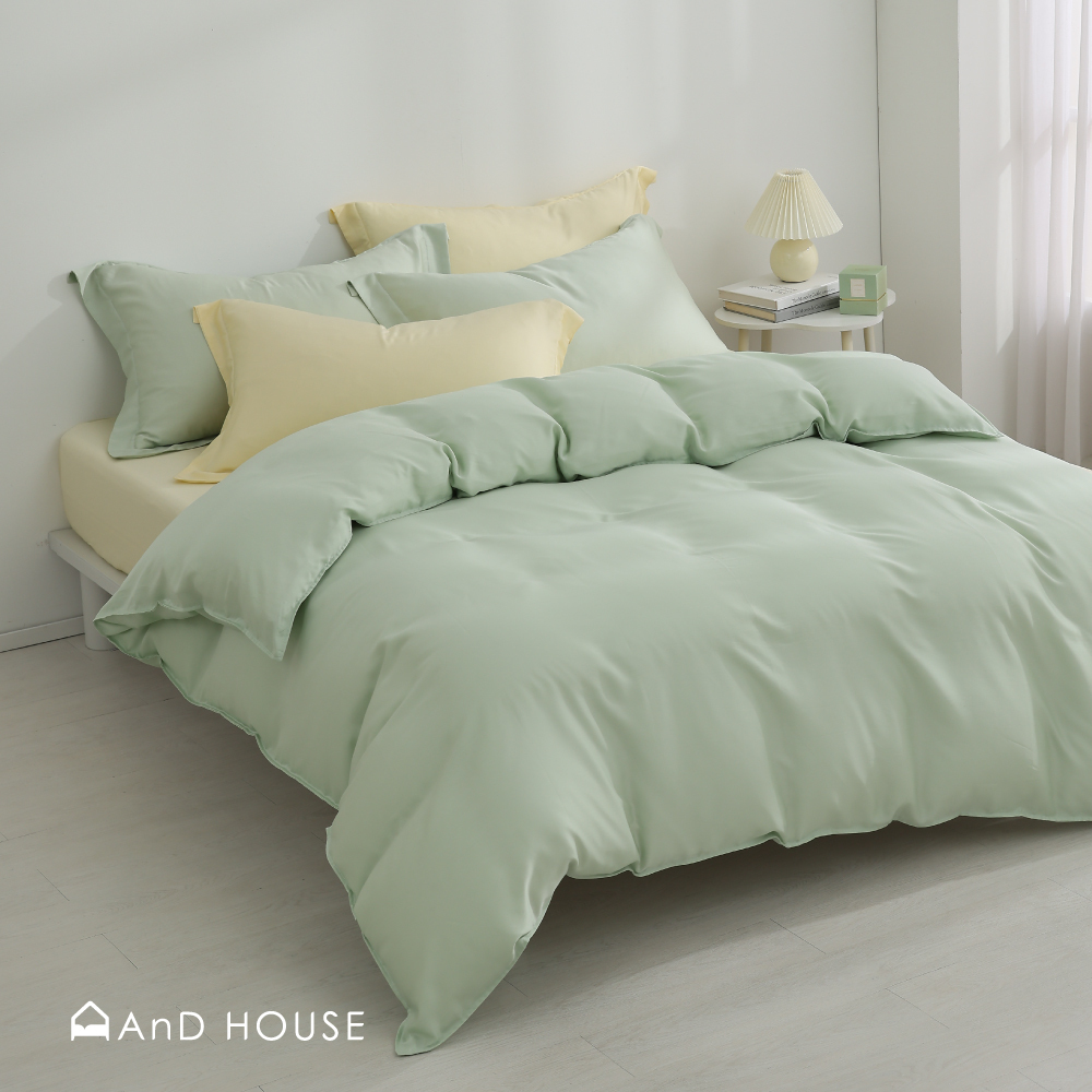 60支天絲｜100%萊賽爾｜雙色配｜茉緗綠ｘ蜜緗黃