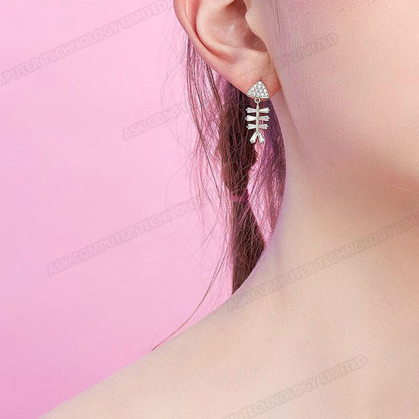 韓國JK 新款潮仙氣魚骨超仙耳釘 J0478