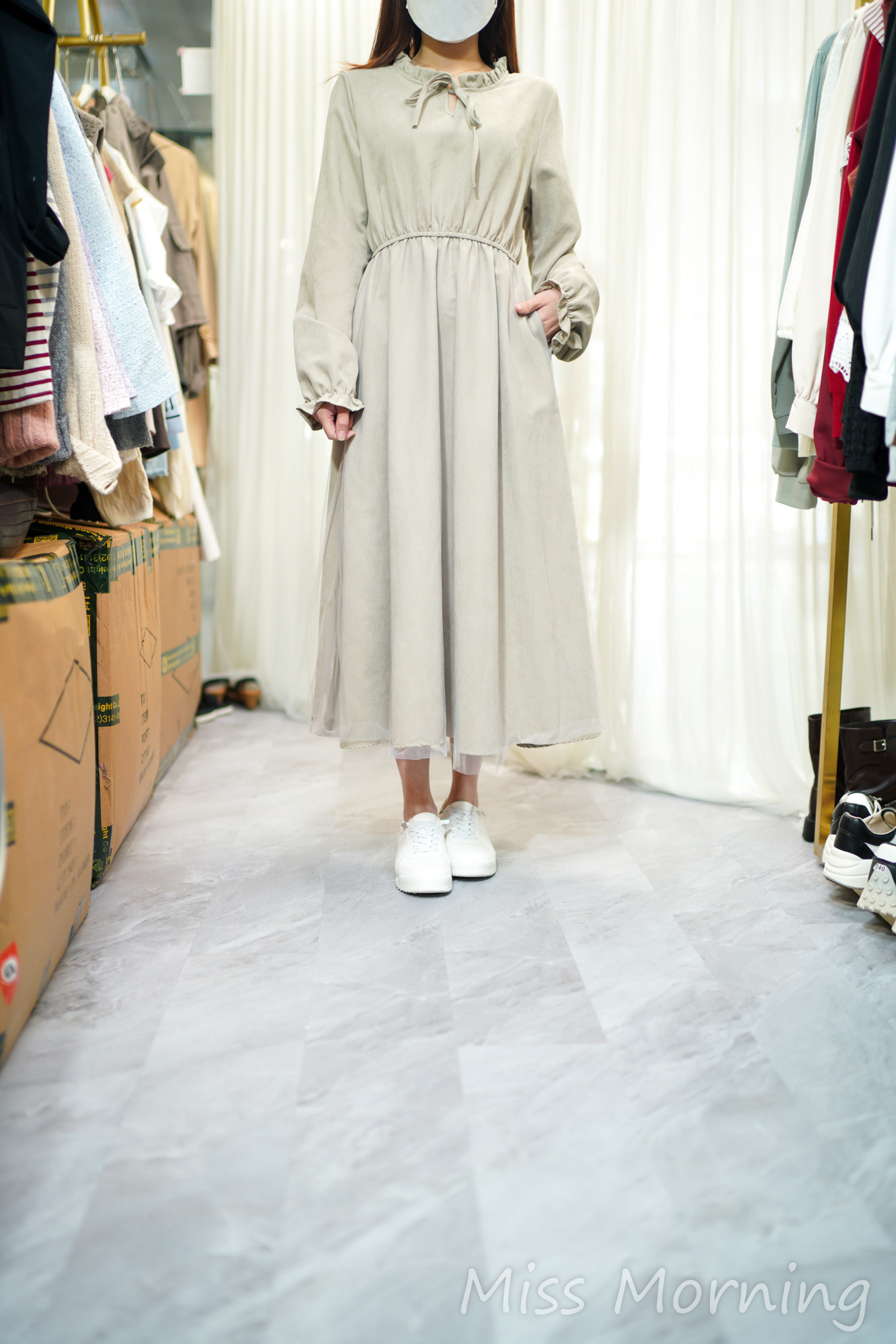 顯瘦拼紗OPS(14217)