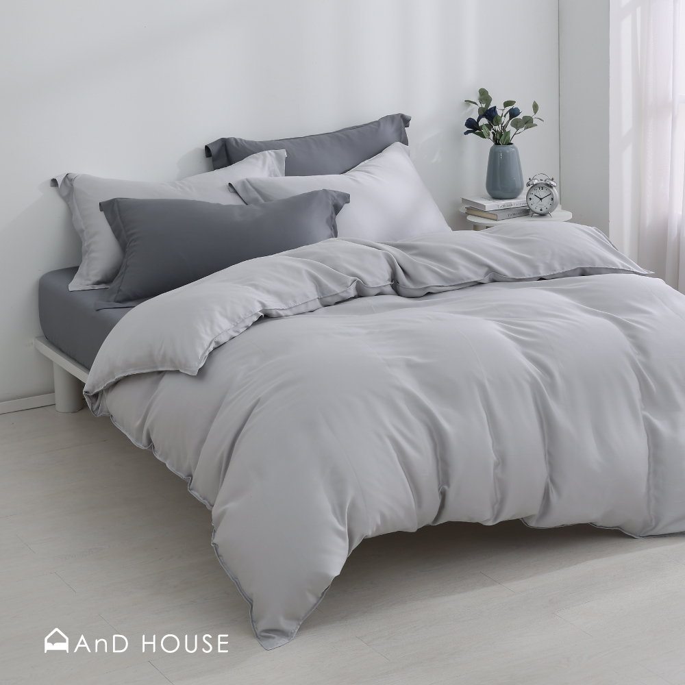 60支天絲｜100%萊賽爾｜雙色配｜岫羽灰ｘ星辰銀