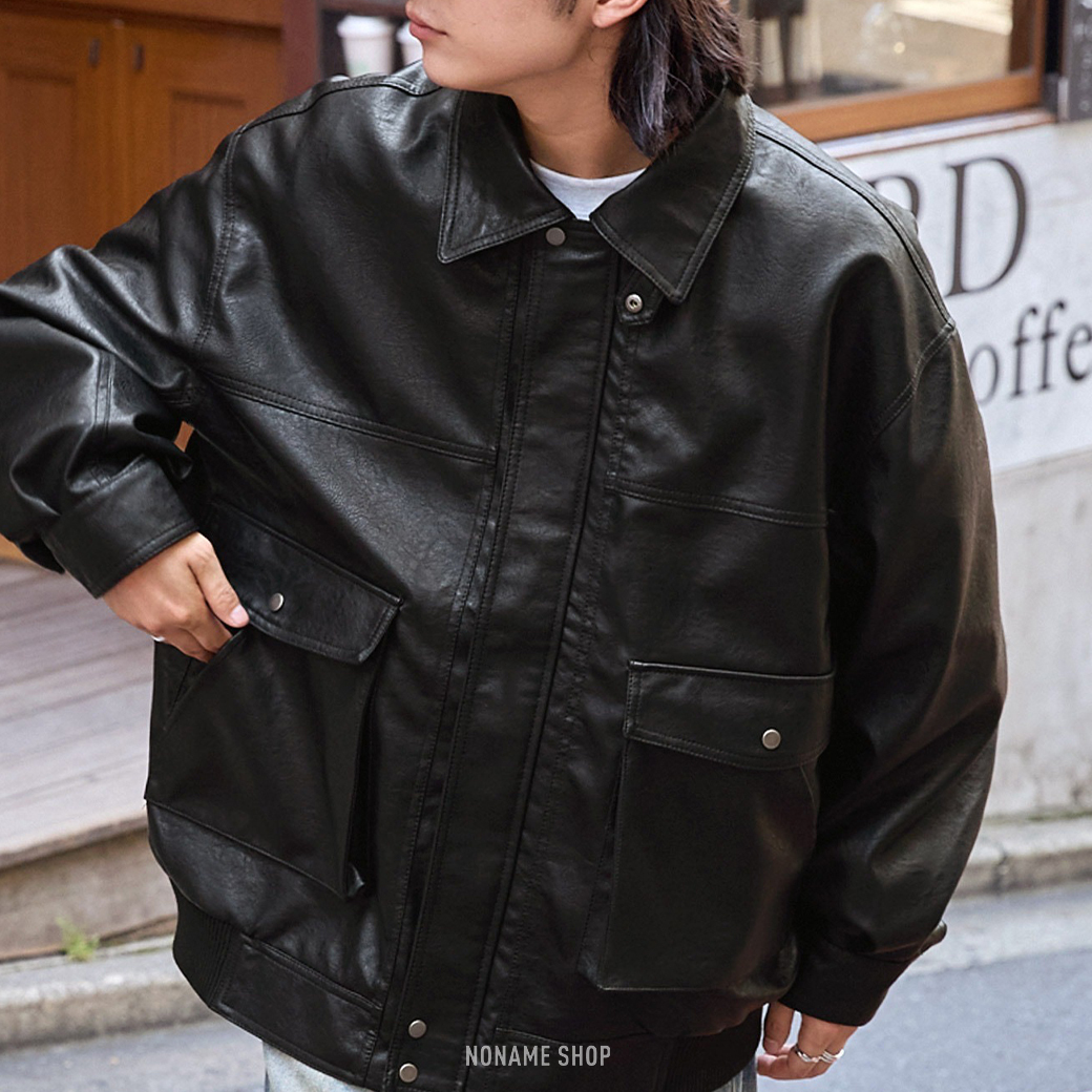 MONO-MART 皮革 皮外套 皮衣 外套夾克 四色 (男/女同款)