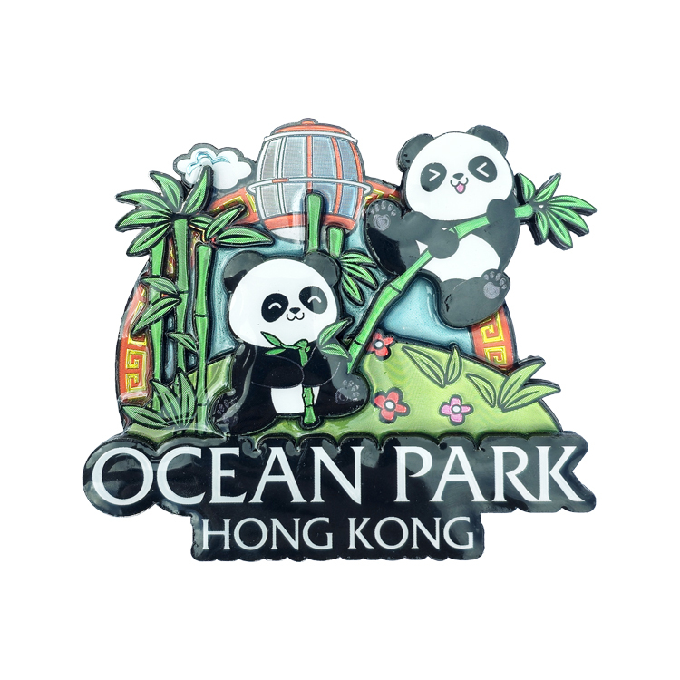 Panda with Cable Car Magnet