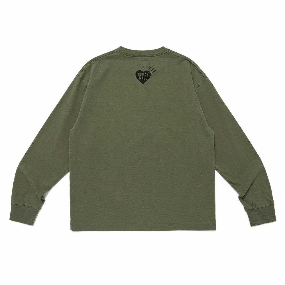 現貨，綠色L┃HUMAN MADE GRAPHIC L/S T-SHIRT 小鴨 鴨子 薄長袖