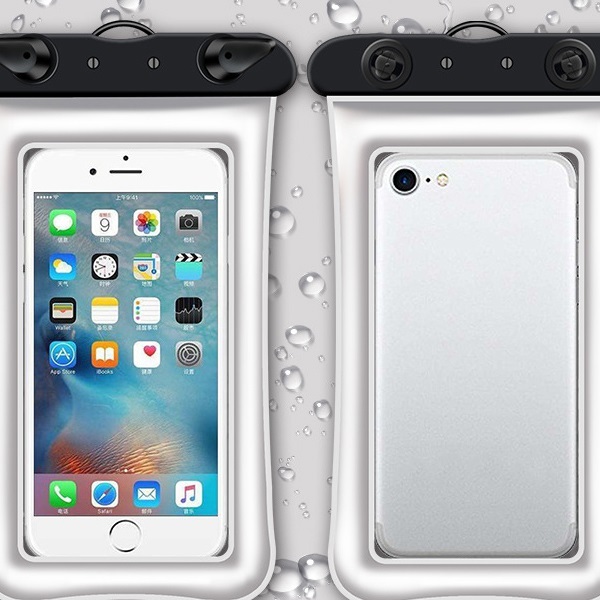 韓國JK 新款漂浮充氣囊手機防水袋透明游泳防水手機套大號手機防水袋 J0647