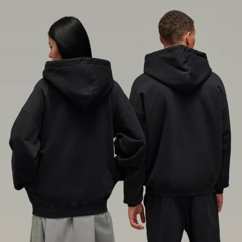 【 Y-3 LOGO ZIP HODDIE 立體反光LOGO連帽外套 - 黑 】