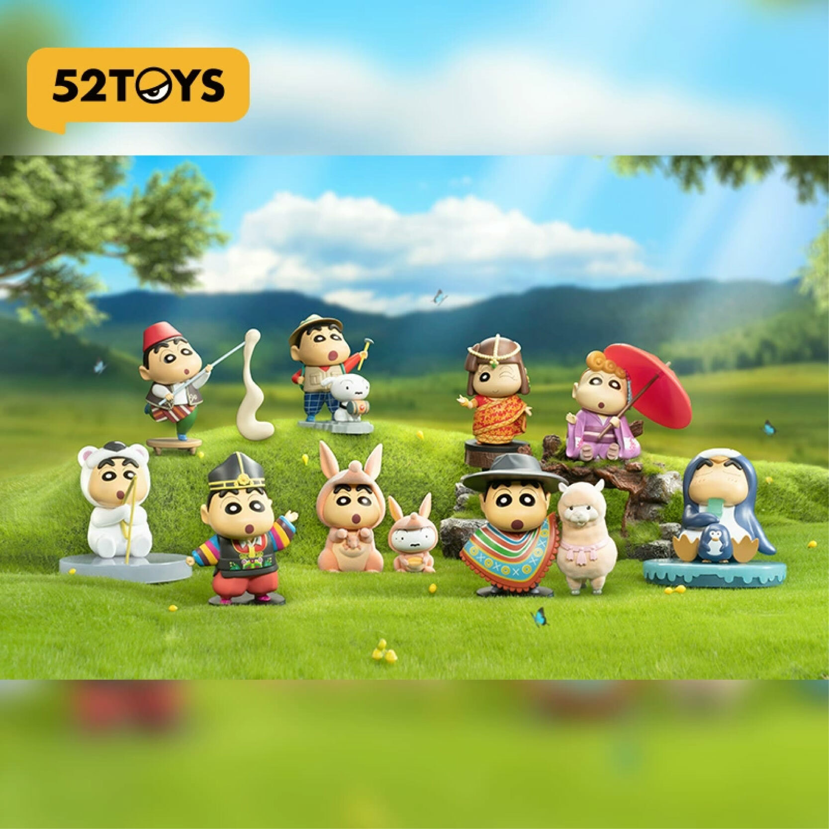 52TOYS 蠟筆小新 環遊世界3 盲盒公仔