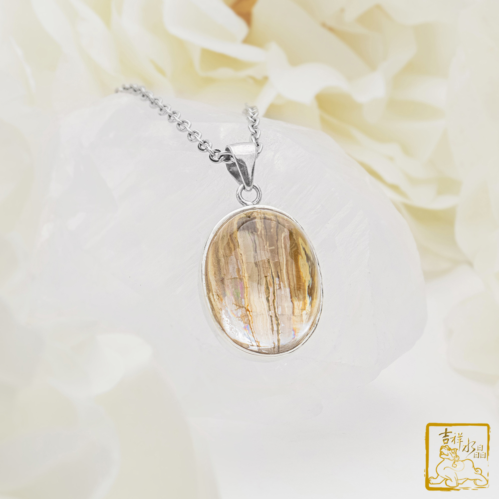 鈦晶蛋面墜 6.2g 催旺財運