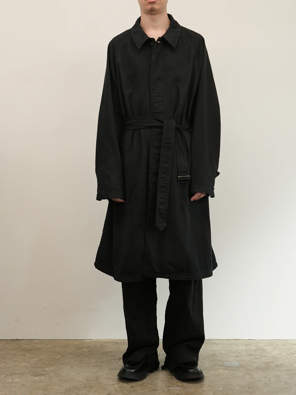 ジャケット・アウター ANCELLM DRILL BALMACAAN COAT BLACK 2 ANCELLM DRILL BALMACAAN COAT BLACK 2