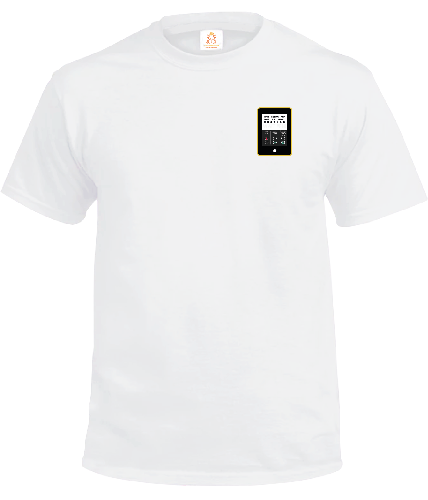 Crab| 香港電子行人過路按鍵| T-shirt| 本土衣服品牌| 香港衣服印刷| 多色