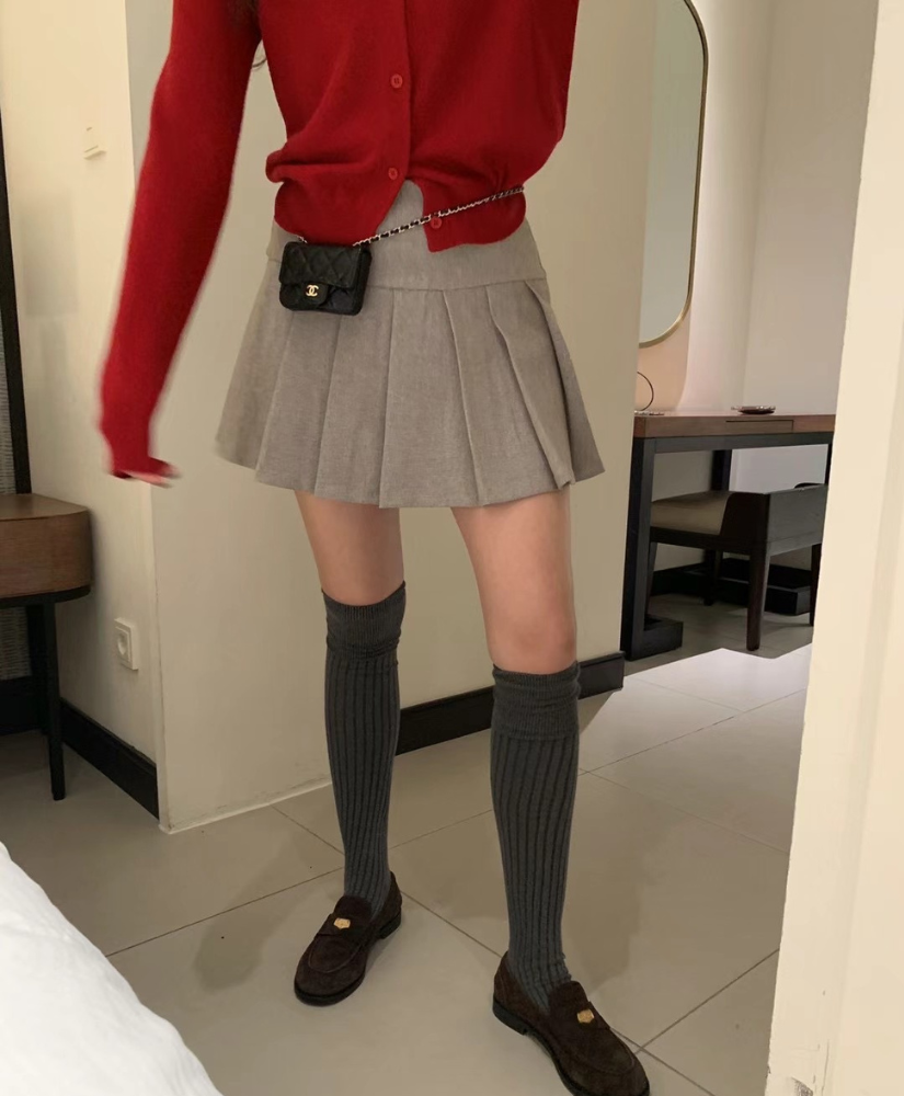 [現貨] Enid 秋冬學院風百褶裙  [ 2色 / S]