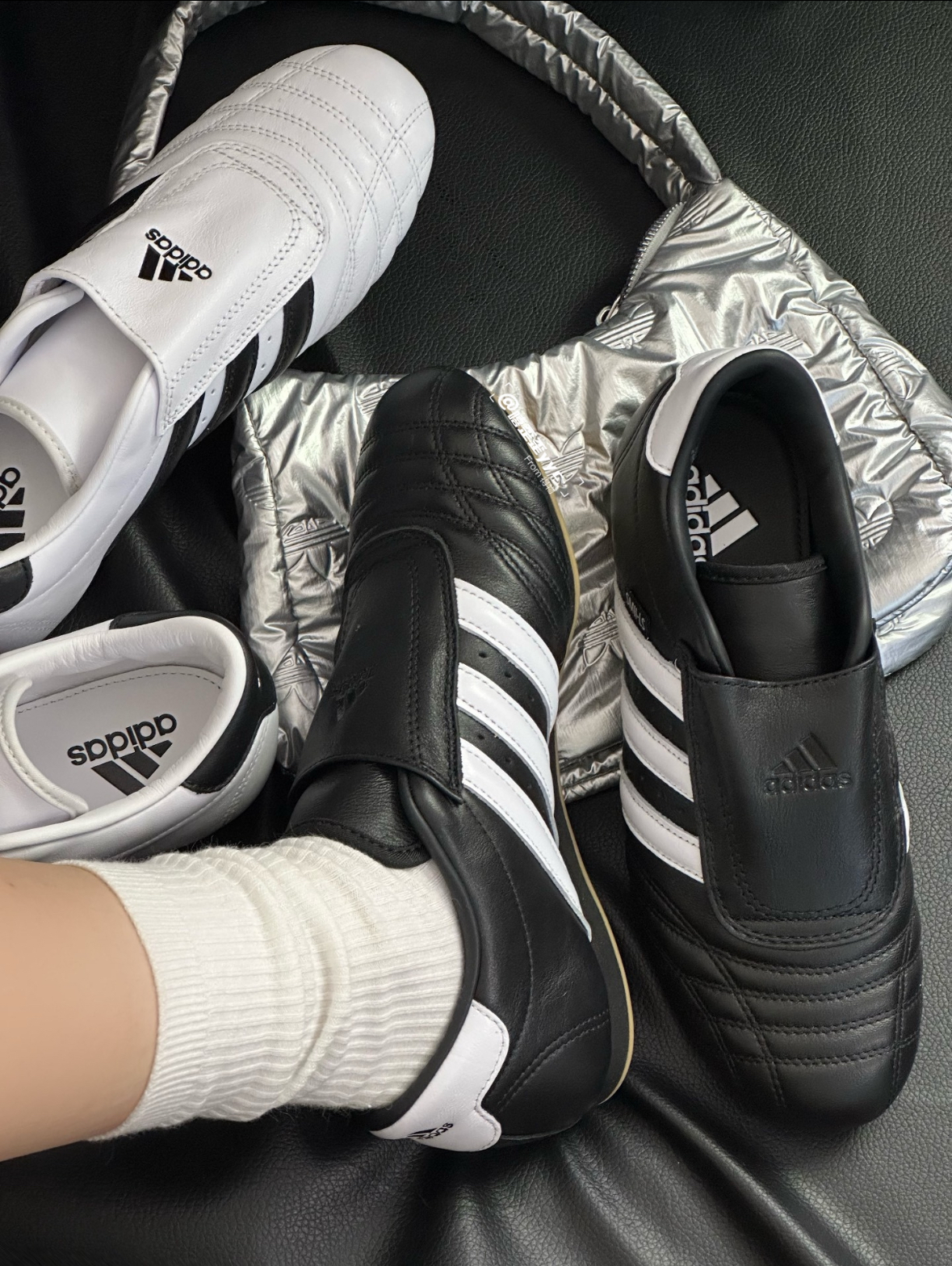 Adidas Originals Taekwondo 黑白色 黑色 皮革 懶人鞋 焦糖底 薄底鞋 復古 跆拳道鞋 Jennie同款 JQ4775/預購