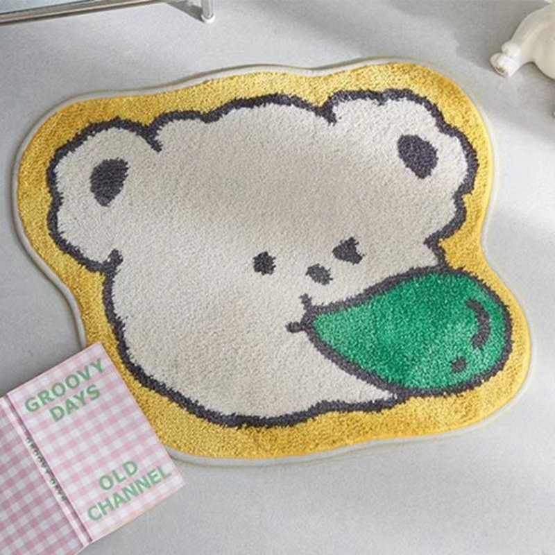 《4977》可愛小熊仿羊絨吸水腳踏墊