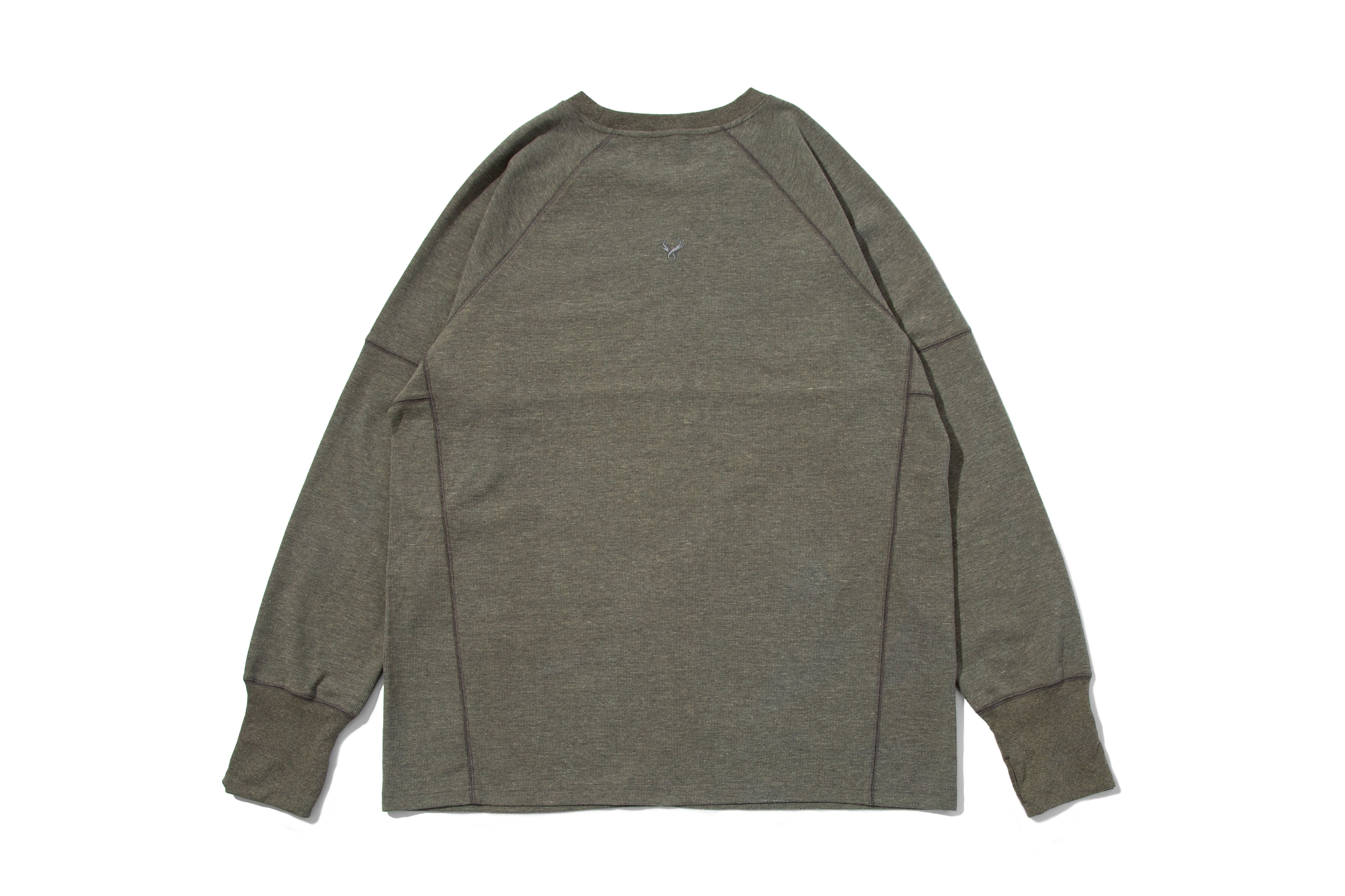 REMIX "410 Waffle Long Sleeve Shirt" (Linen Green)