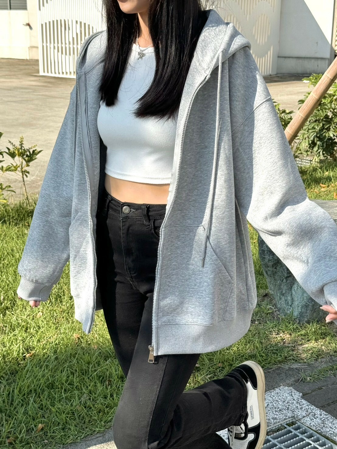 #現貨 慵懶寬鬆男友外套 大學外套 情侶外套 男女可穿 四季外套 連帽外套