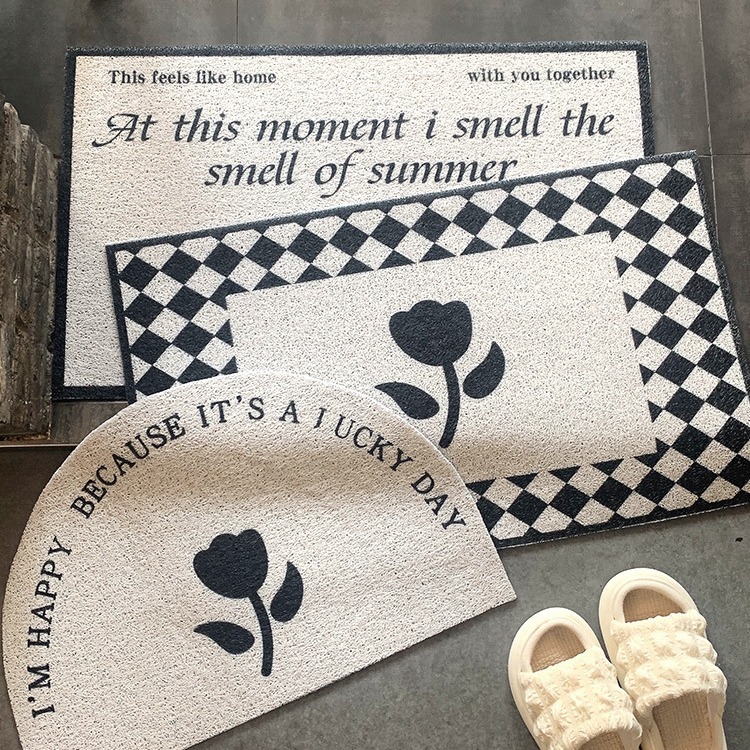 《4980》ins風簡約質感絲圈地墊