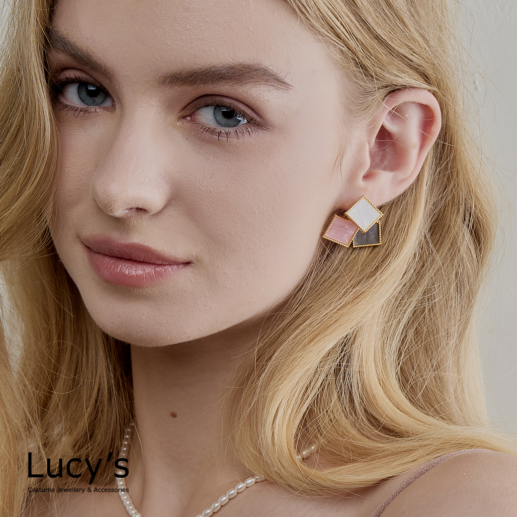 色彩方塊 耳環 (四色) (117453/117454/117455/117456)