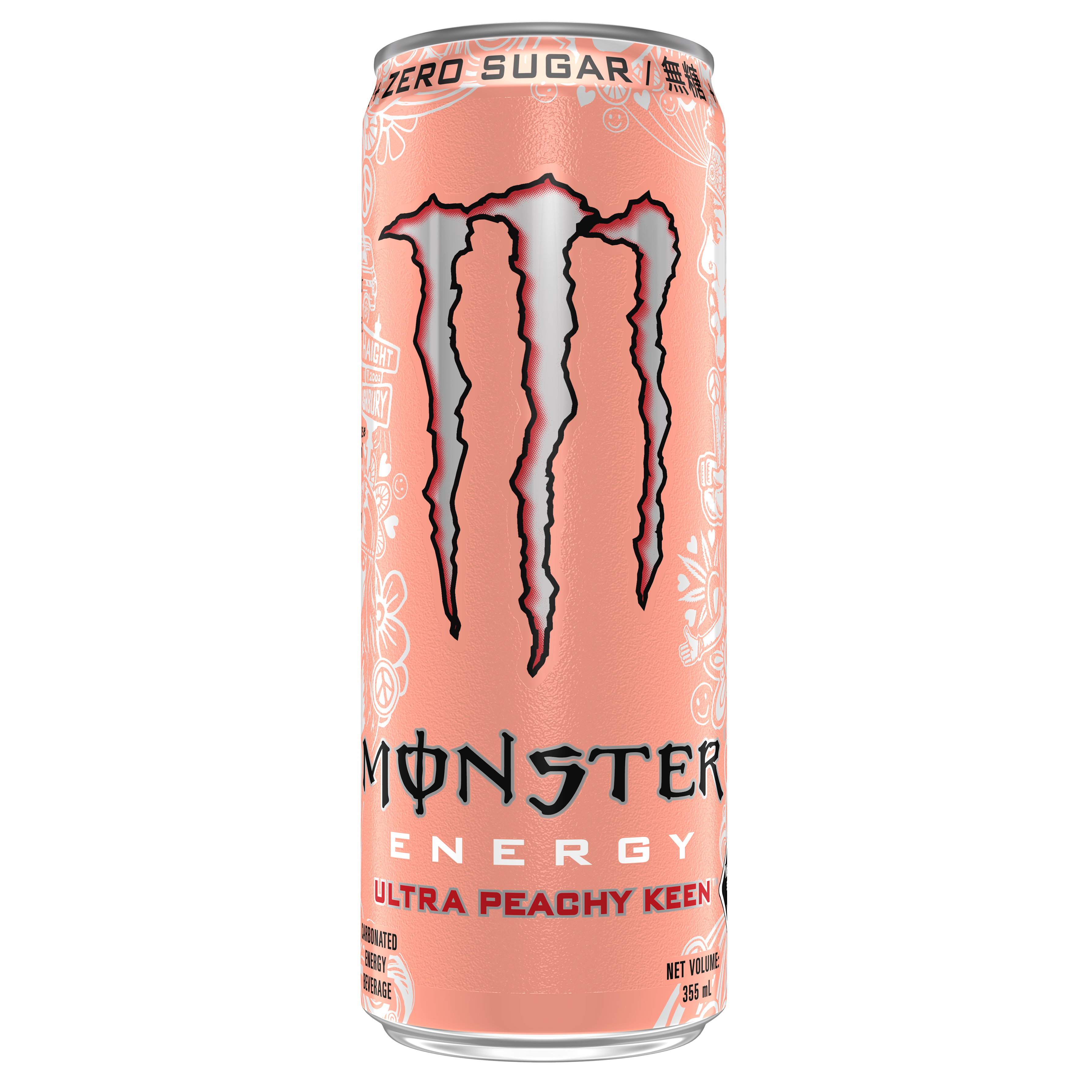 魔爪超越蜜桃閃耀碳酸能量飲料 355毫升X24罐 - 原箱