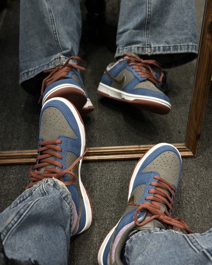 【定制球鞋】Nike Dunk Low NO.205 黑神話悟空 祥雲龍紋 遊戲主題 解構 復古 減震耐磨輕便 低幫 板鞋 男女同款 米藍黑 FB8895-601(Teamfour-男女同款黑神話悟空)