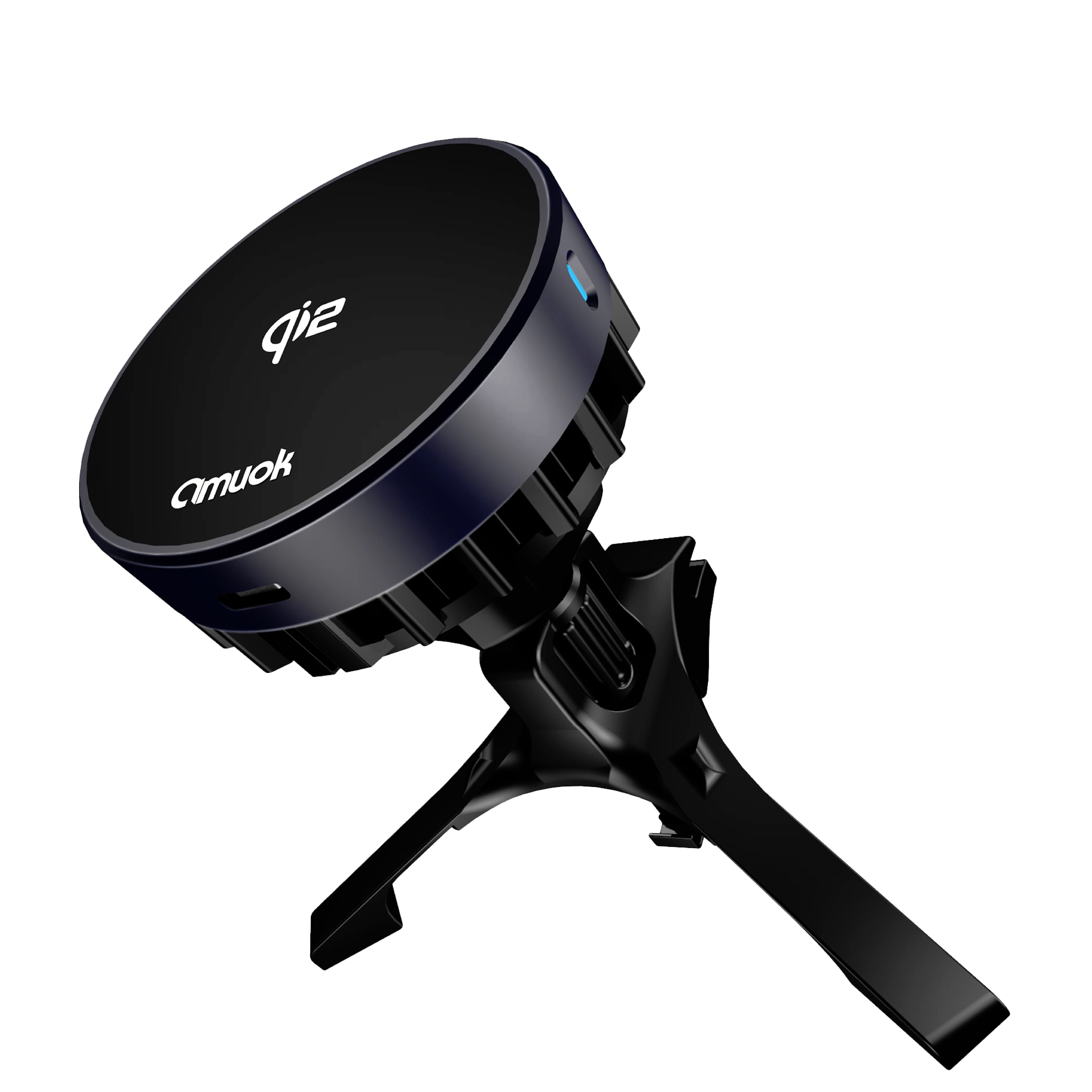 【amuok】Qi2超能磁吸無線充車載支架(散熱款)