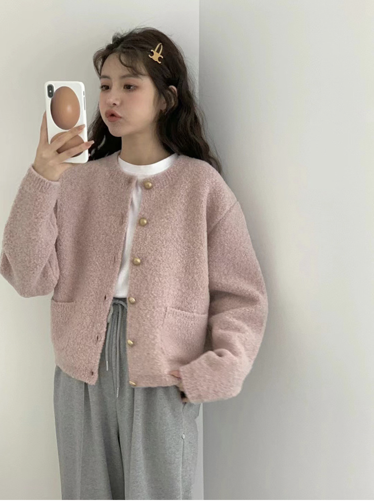 正韓ᴷᴼᴿᴱᴬ 🇰🇷egg圓領毛衣外套軟糯秋冬外套(三色)