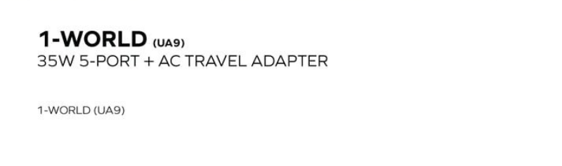 MOMAX  1-World USB PD35W    5 USB 旅行充電插座