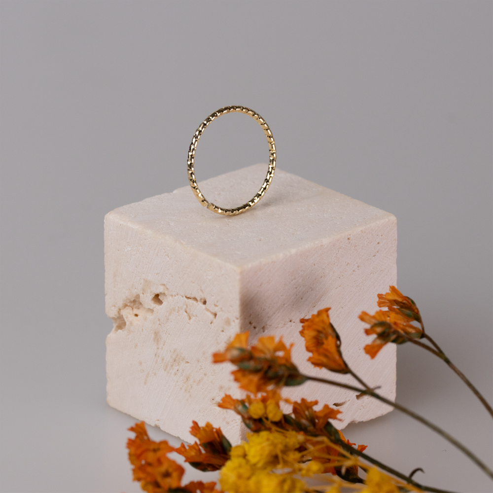 【AOI】一步一步慢慢走-簡約戒指-金/銀