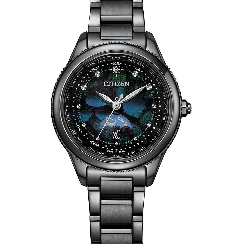 【CITIZEN星辰】100週年限量宇宙幻彩 xC 鈦金屬光動能電波女錶 LAYERS of TIME  EE1008-56E 29mm 現代鐘錶