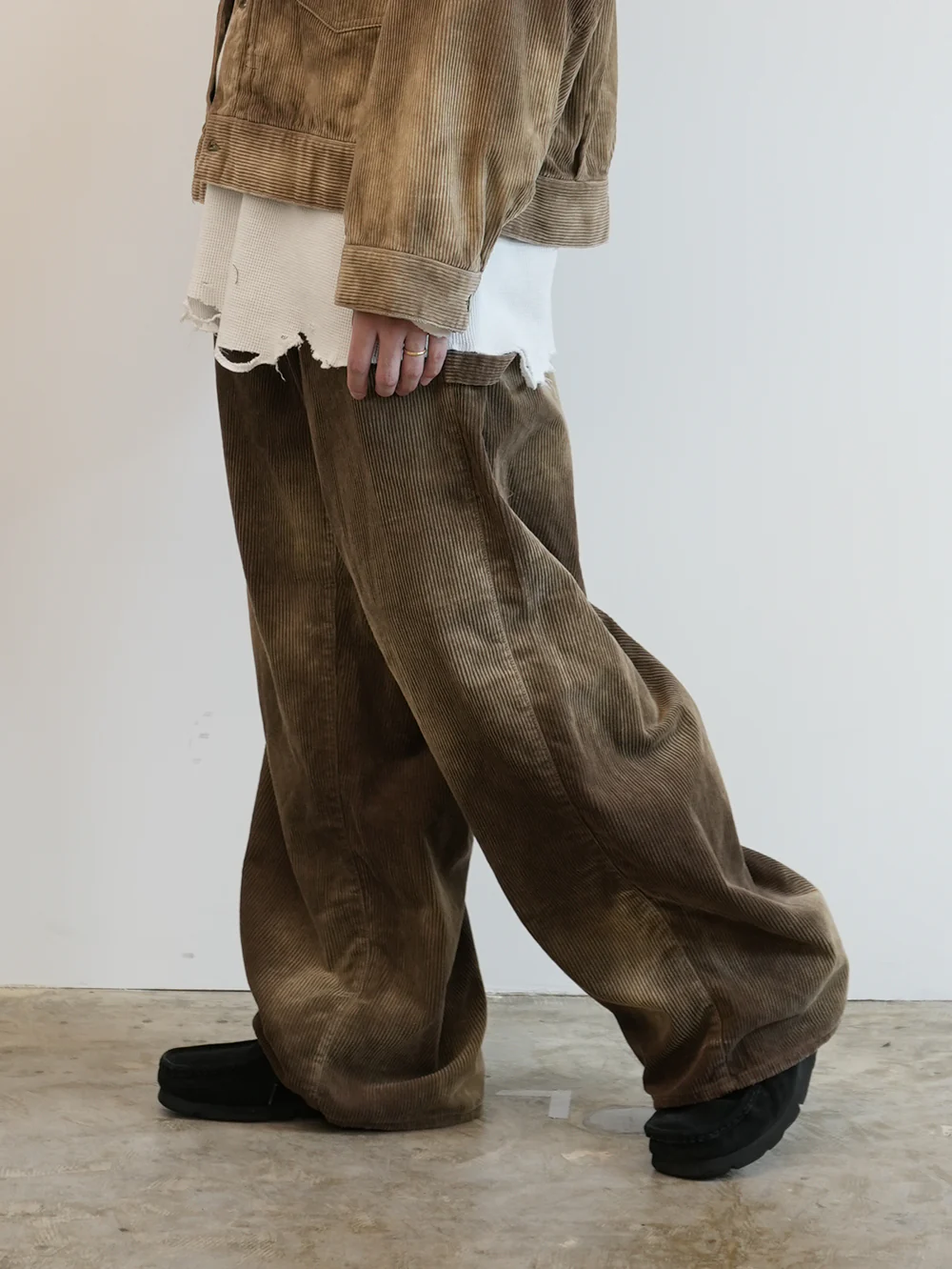 ANCELLM - CORDED VELVETEEN PAINTER PANTS / 2COLORS