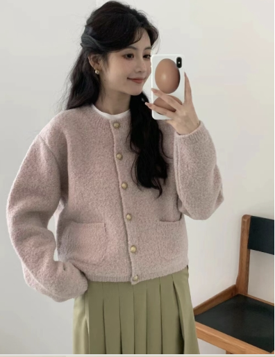 正韓ᴷᴼᴿᴱᴬ 🇰🇷egg圓領毛衣外套軟糯秋冬外套(三色)