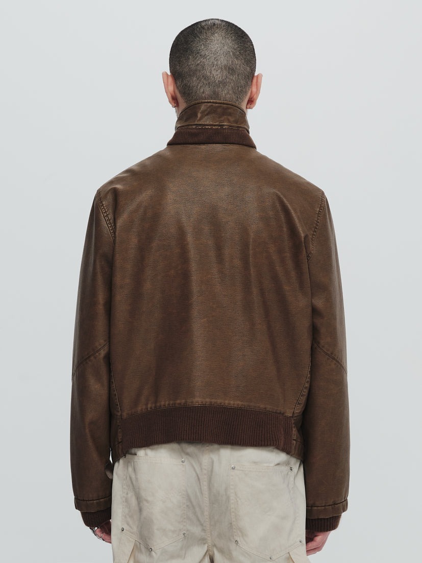 Plateau Washed Leather Jacket