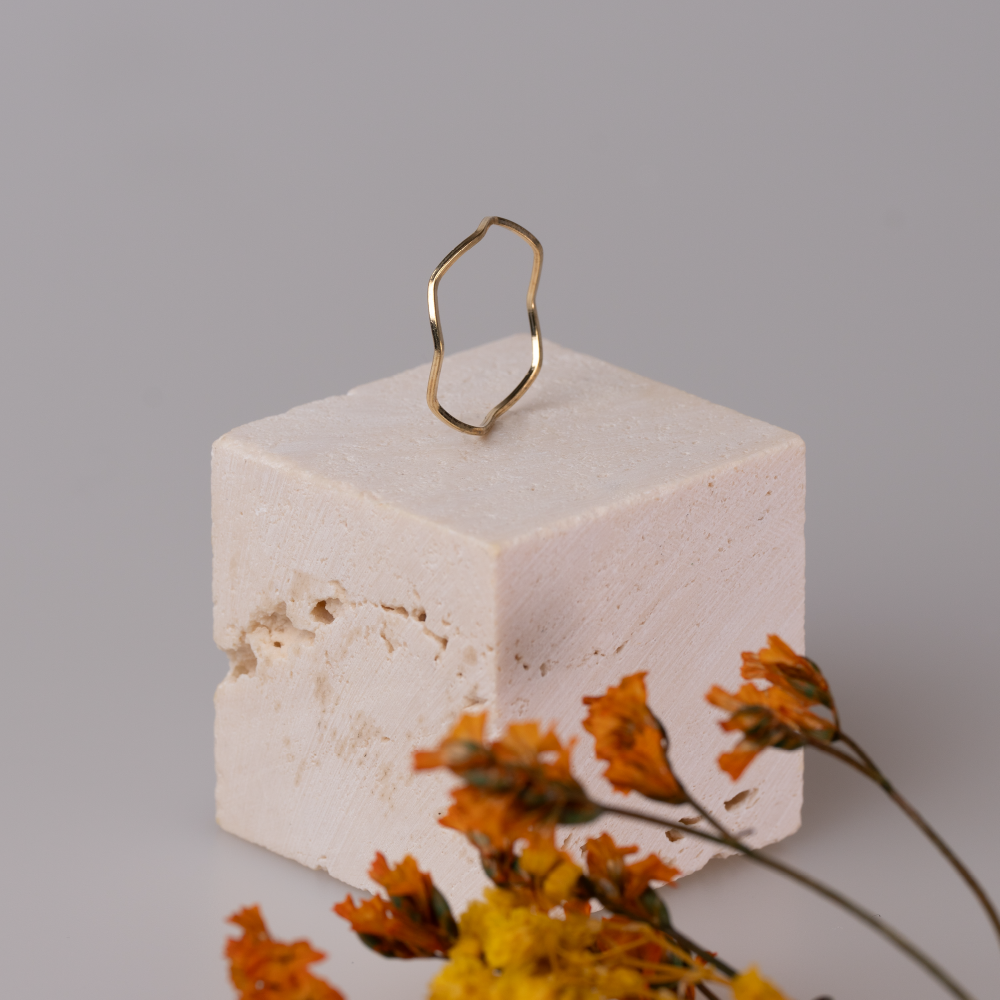 【AOI】簡約折線戒指-金/銀