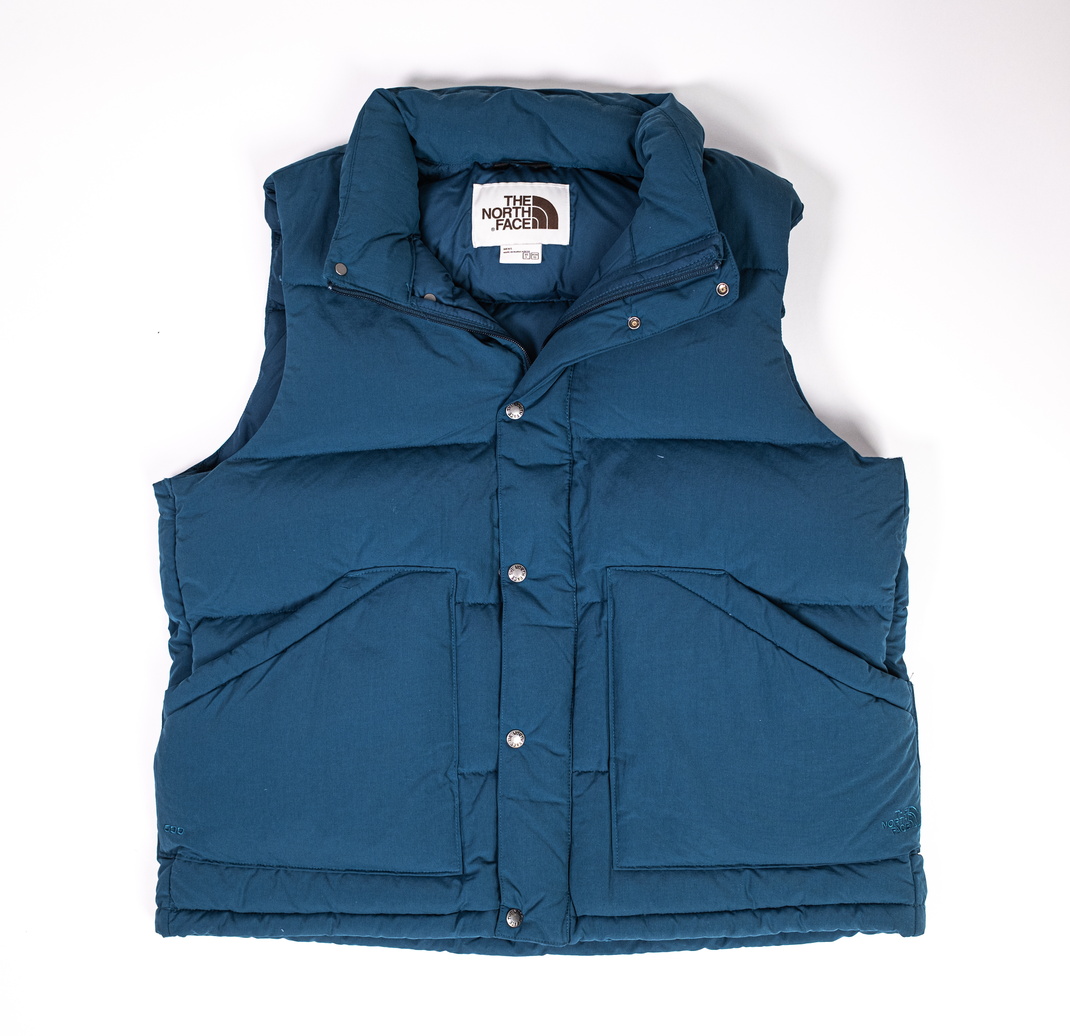 THE NORTH FACE M DOWN VEST 羽絨 背心-NF0A88Y1-黑(JK3)/綠色(1NO)
