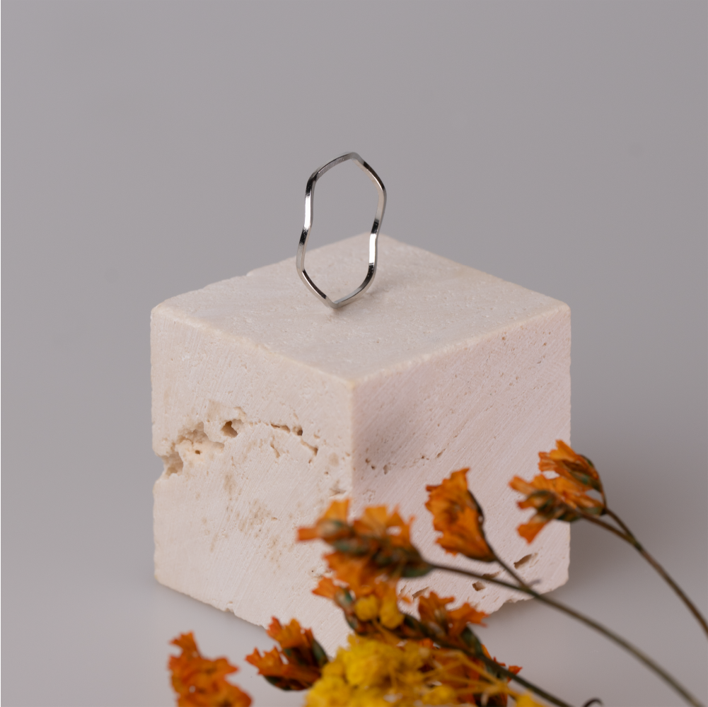 【AOI】簡約折線戒指-金/銀