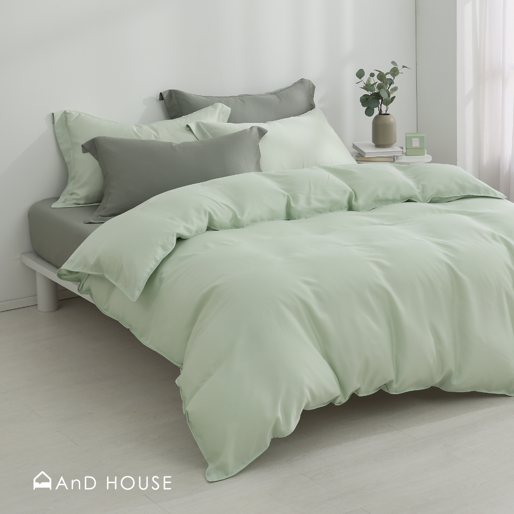 60支天絲｜100%萊賽爾｜雙色配｜茉緗綠ｘ迷霧綠