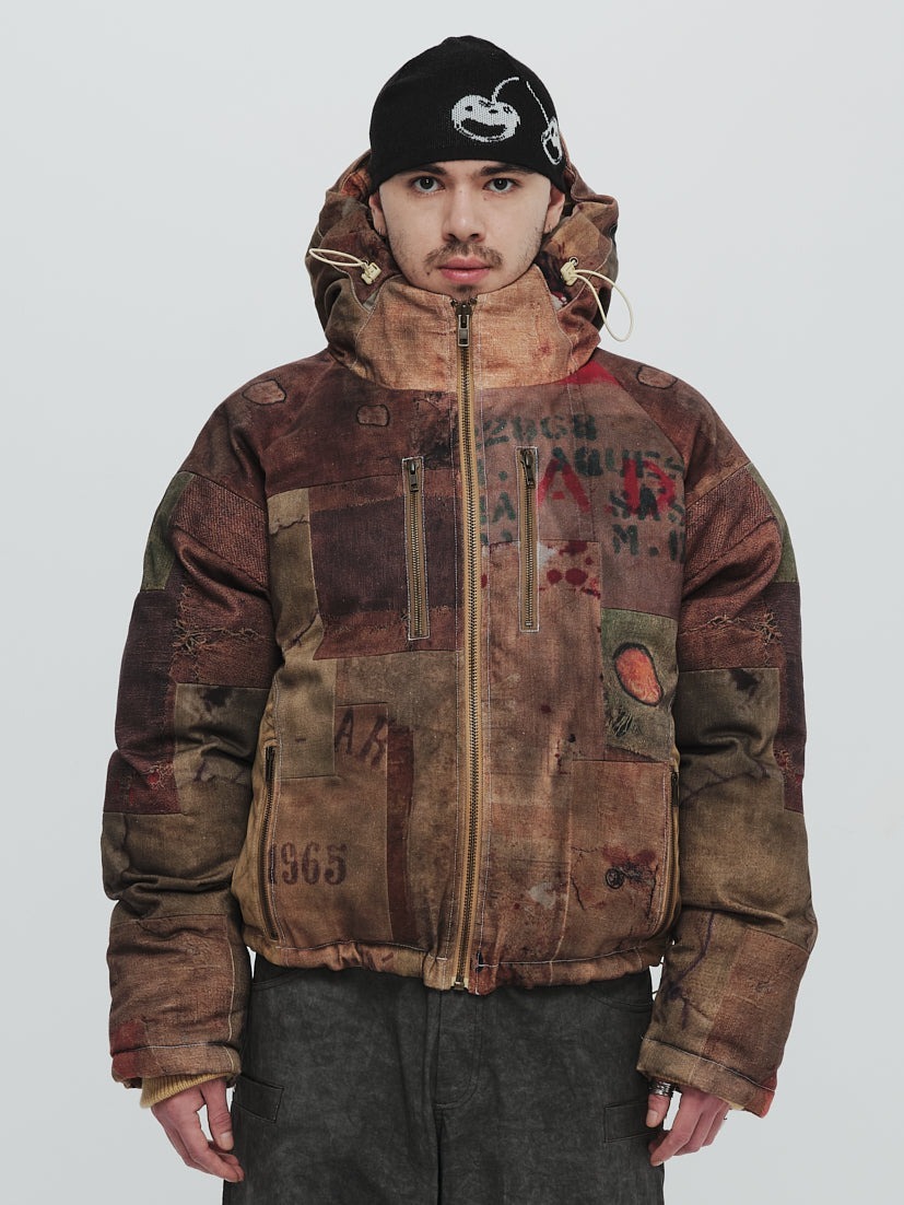 Plateau Digital Print Puffer