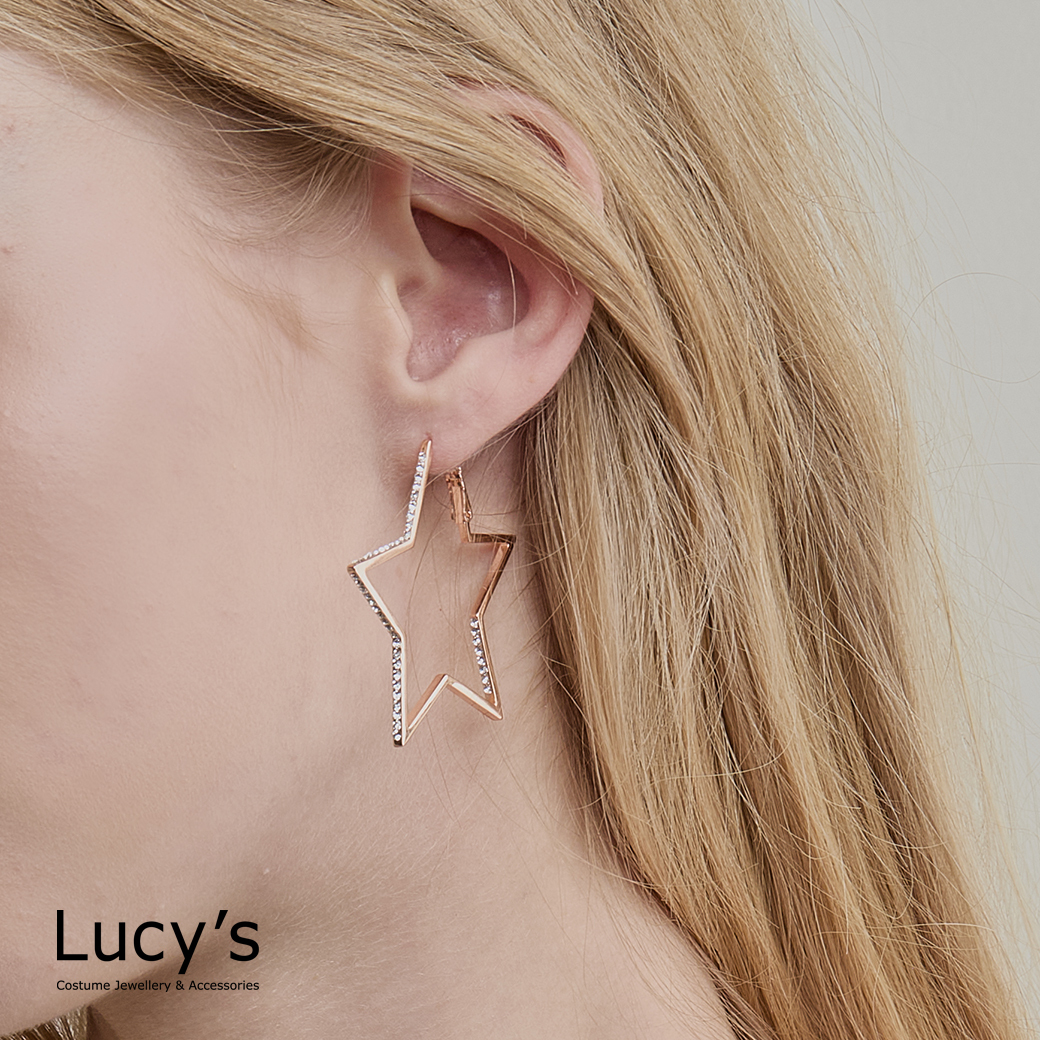 排鑽星 耳環 (三色) (100809/100810/113584)